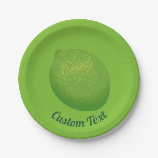 Assiettes En Carton Lime (Devant)