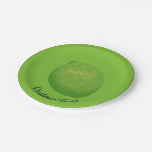 Assiettes En Carton Lime (Angle)