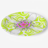 Assiettes En Carton Lime et plaque Rose (Angle)