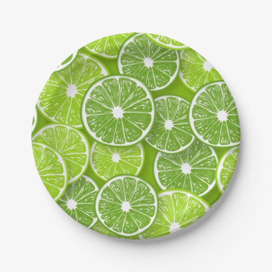 Assiettes En Carton Lime pop (Devant)
