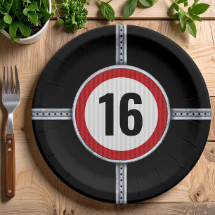 Assiettes En Carton Limite de vitesse 16 ans