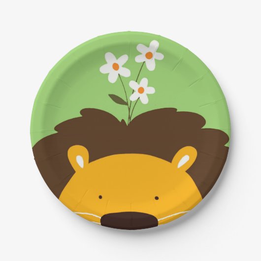 Assiettes En Carton Lion (Devant)