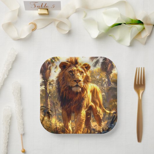 Assiettes En Carton Lion (Mariage)
