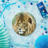 Assiettes En Carton Lion africain (Fête)