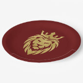 Assiettes En Carton Lion Avec Couronne - Style Or 3 (Angle)