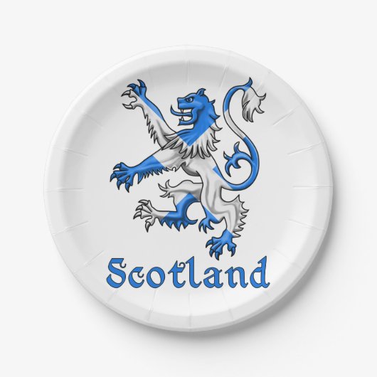 Assiettes En Carton Lion de l'Ecosse effréné (Devant)