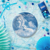 Assiettes En Carton Lion et agneau dans les nuages (Fête)