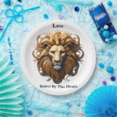 Assiettes En Carton Lion, Lion, Dirigé Par Le Coeur, (Fête)