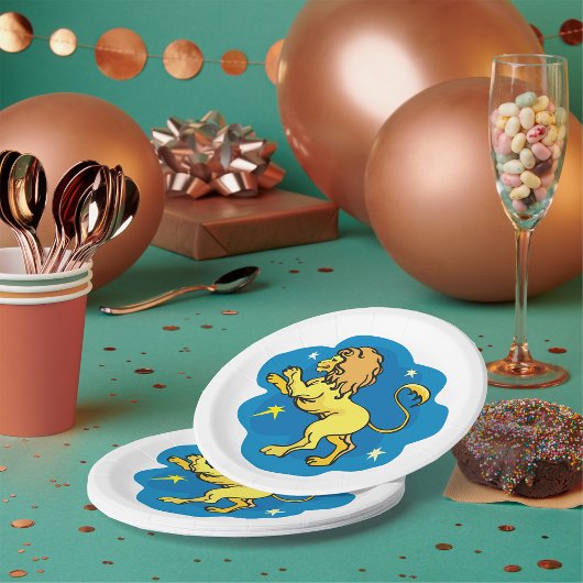 Assiettes En Carton Lion Zodiac
