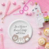Assiettes En Carton Lions Tigers Ours Baby shower animal Plaque de pap (Fête)