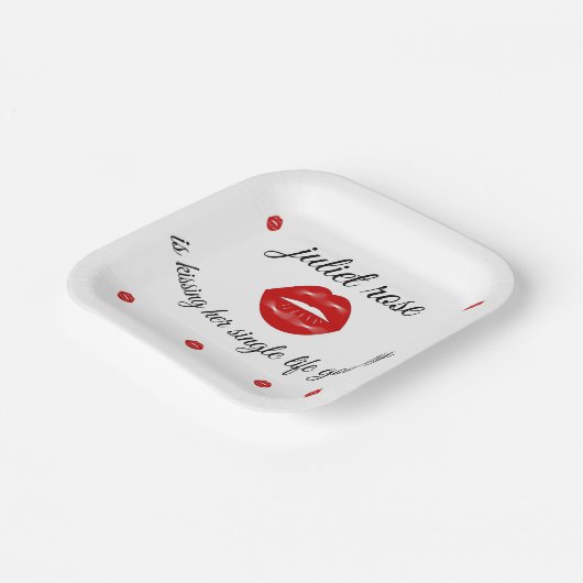 Assiettes En Carton Lips fête de Bachelorette (Angulaire)