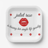 Assiettes En Carton Lips fête de Bachelorette (Recto)