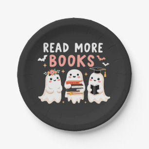 Assiettes En Carton Lire la suite de livres Éffrayant Halloween Ghost