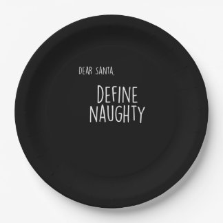 Assiettes En Carton Liste drôle de Santa pour les gentils et les vilai