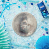 Assiettes En Carton Lit bébé Shabby Chic Blue (Fête)