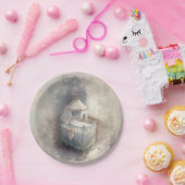 Assiettes En Carton Lit bébé Shabby Chic Blue (Fête)