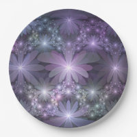 Lit de fleurs tendance brillant art fractal abstra