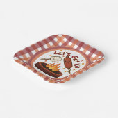 Assiettes En Carton Lit Firepit - mignon Marshmallow & Hot Dog (Angulaire)