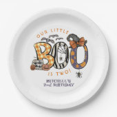 Assiettes En Carton Little Boo est deux Halloween 2e Anniversaire (Devant)