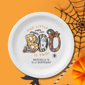 Assiettes En Carton Little Boo est deux Halloween 2e Anniversaire