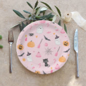 Assiettes En Carton Little Boo est presque attendu baby shower rose