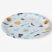 Assiettes En Carton Little Boo est presque dû baby shower bleu (Angle)
