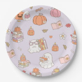 Assiettes En Carton Little Boo Lilac Whimsical Books Baby shower (Devant)
