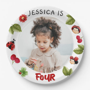 Assiettes En Carton Little Bug Pink Ladybug à tout âge Anniversaire Ph