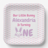 Assiettes En Carton Little Bunny 1er anniversaire (Recto)