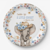 Assiettes En Carton Little Cowboy Elephant and Boho Fleur sauvage (Devant)