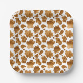 Assiettes En Carton Little Cowboy WildWest Boy Baby shower Vache Motif (Recto)