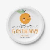 Assiettes En Carton Little Cutie Citrus Baby shower moderne (Devant)