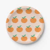 Assiettes En Carton Little Cutie Orange Citrus Premier anniversaire (Devant)