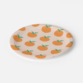 Assiettes En Carton Little Cutie Orange Citrus Premier anniversaire (Angle)