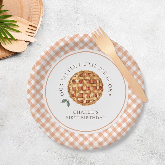 Assiettes En Carton Little Cutie Pie Automne 1er Anniversaire