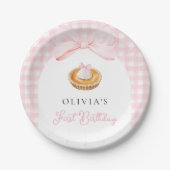 Assiettes En Carton Little Cutie Pie Coquette Premier anniversaire (Devant)