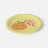 Assiettes En Carton Little Cutie Tangerine fête d'anniversaire (Angle)