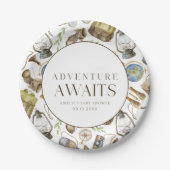 Assiettes En Carton Little Explorer Neutral Personnalisable (Devant)