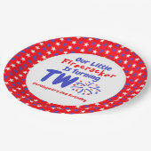 Assiettes En Carton Little Firecracker 2e anniversaire (Angle)