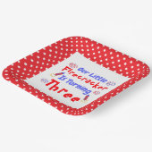 Assiettes En Carton Little Firecracker 3ème anniversaire (Angulaire)