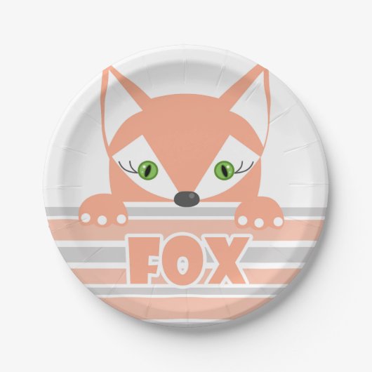 Assiettes En Carton Little Fox (Devant)