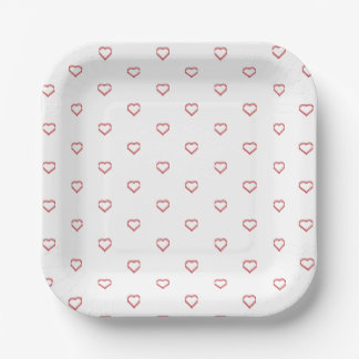Assiettes En Carton little hearts  paper plates