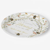 Assiettes En Carton Little Honey Wildflower Bee Baby Shower (Angle)