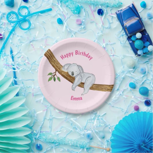 Assiettes En Carton Little Koala Joyeux anniversaire (Fête)