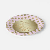 Assiettes En Carton Little Lady Pink Gold 1ère fête d'anniversaire (Angle)