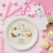 Assiettes En Carton Little Love Bug Baby shower Papillon (Fête)
