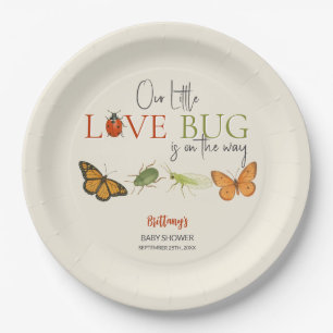 Assiettes En Carton Little Love Bug Baby shower Papillon