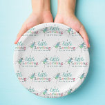 Assiettes En Carton Little Love Bug sur le chemin Baby shower<br><div class="desc">Pour votre adorable baby shower à thème Little Love Bug, nos assiettes mignonnes et colorées sont un complément parfait! Avec un coléoptère de tigre bleu aquarelle avec des détails de coeur et un texte amusant qui dit, "Un petit lovebug est en route!", ces assiettes feront de vos tables de nourriture...</div>