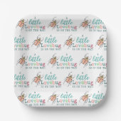 Assiettes En Carton Little Love Bug sur le chemin Baby shower (Recto)