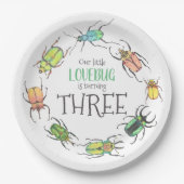 Assiettes En Carton Little Lovebug fête d'anniversaire (Devant)